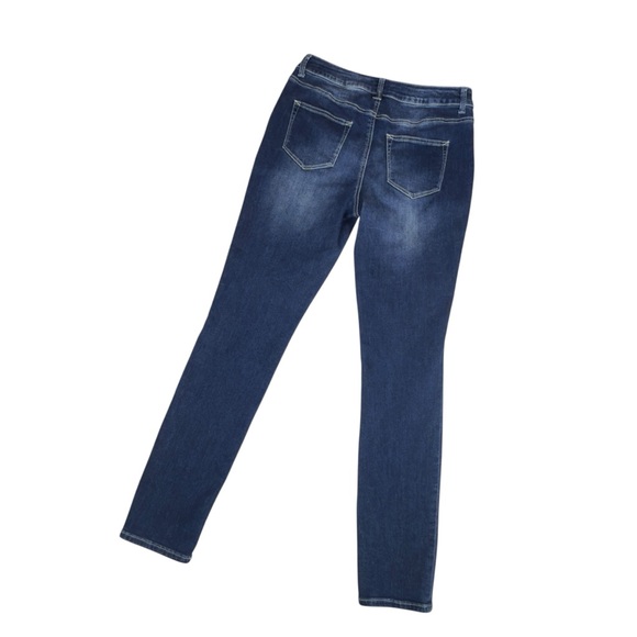 Maurice’s Distressed Ripped Sequin Stretchy Skinny Denim Jeans Medium Regular - Picture 3 of 13